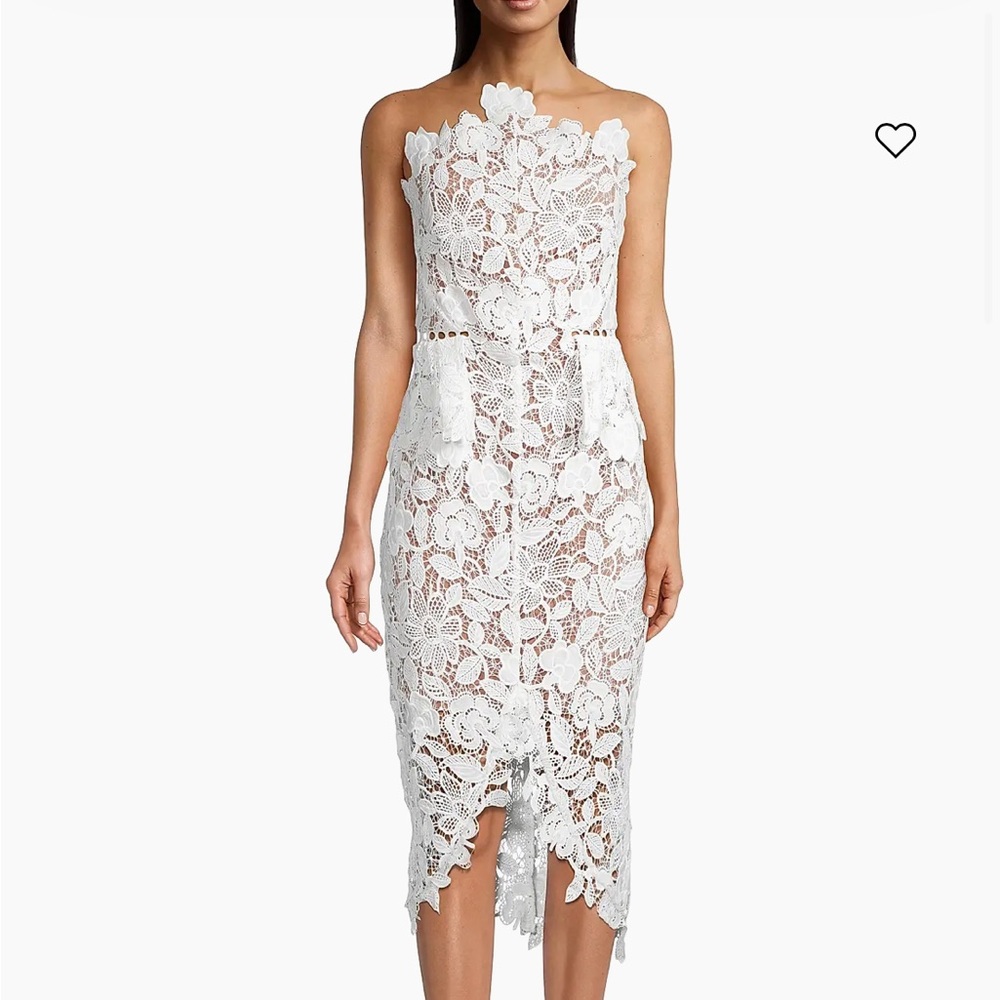Elliatt Optics Floral Lace Peplum Dress